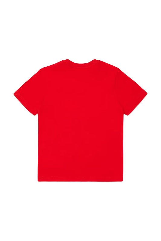 T-SHIRT ROSSA CON LOGO ROSSO DIESEL