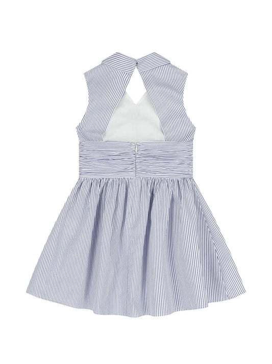 ABITO A RIGHE BIANCO E BLU ELISABETTA FRANCHI - Angel Luxury