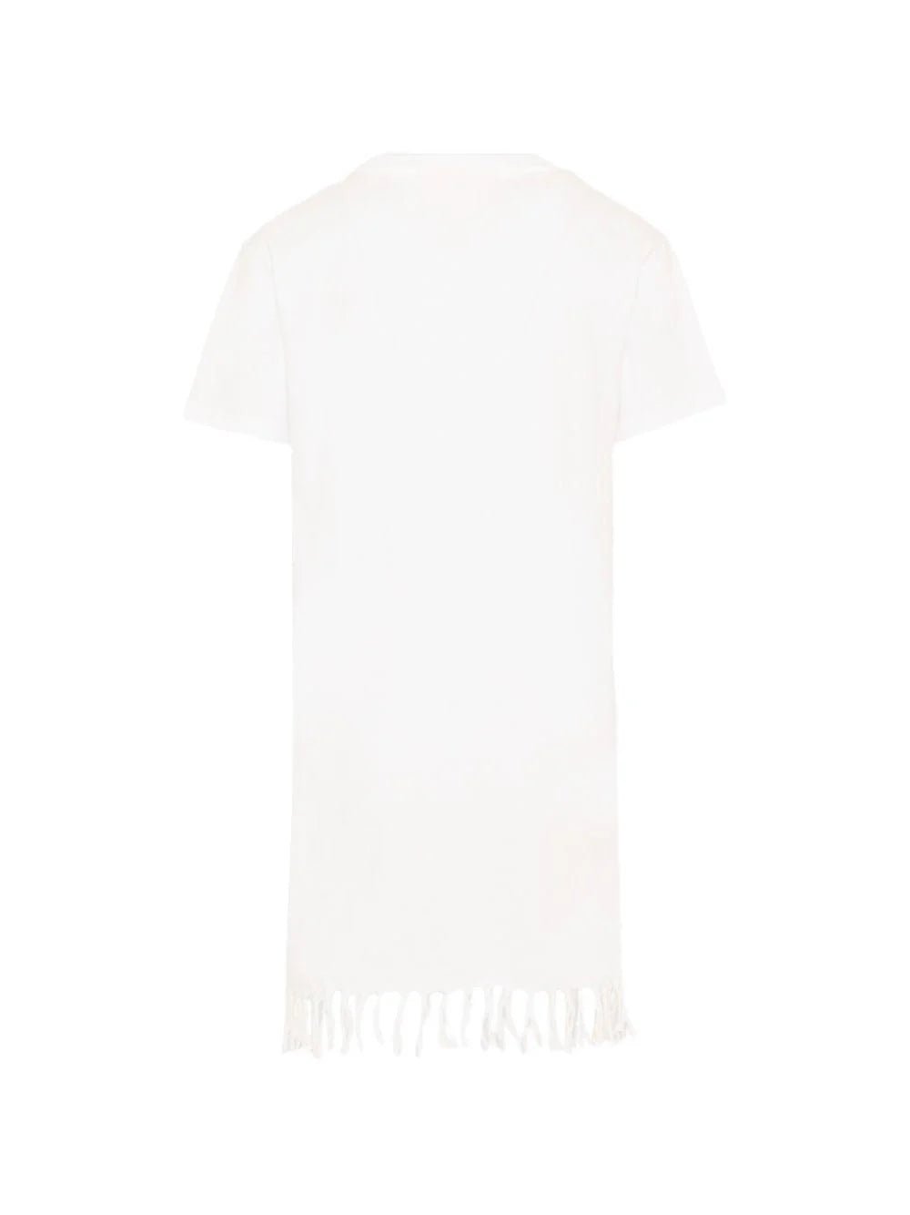 ABITO CON FRANGE BIANCO CON LOGO IN SPUGNA MACULATO MC2 SAINT BARTH - Angel Luxury