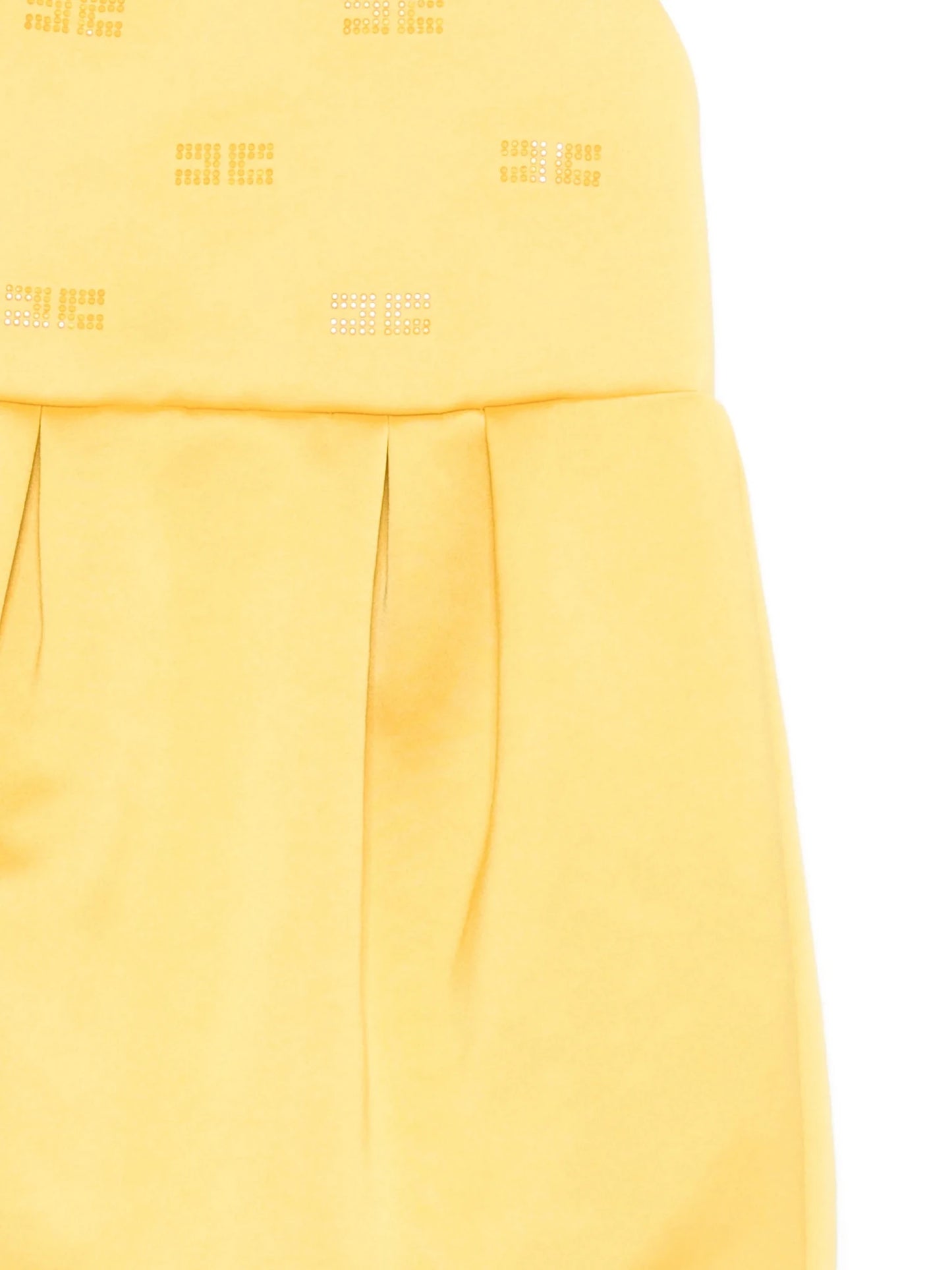 ABITO GIALLO CON STRASS SUL DAVANTI LOGATO ELISABETTA FRANCHI - Angel Luxury