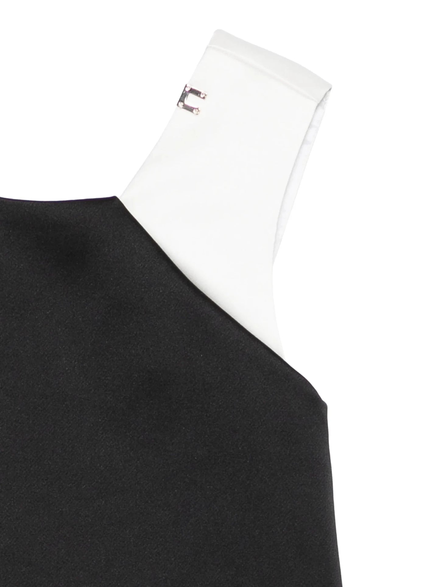 ABITO NERO CON FIOCCO SUL RETRO BIANCO ELISABETTA FRANCHI - Angel Luxury