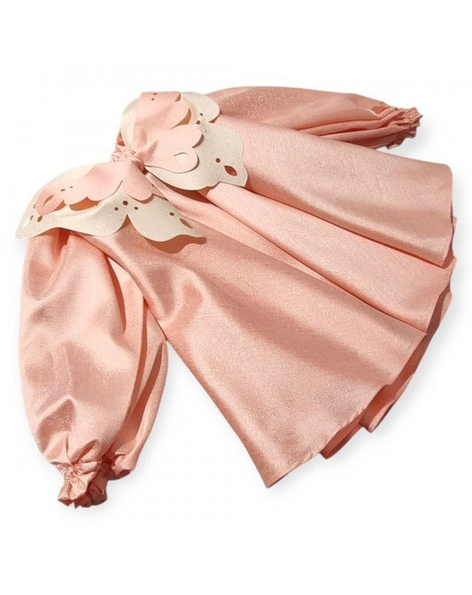 ABITO ROSA BRILLANTINATO CON FIOCCO COCO' ET MAMA' - Angel Luxury