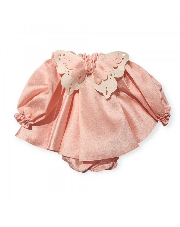 ABITO ROSA CON FIOCCO + CULOTTE BRILLANTINATO COCO' ET MAMA' - Angel Luxury