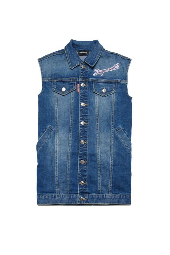 ABITO SMANICATO IN DENIM BLU SFUMATO DSQUARED2 - Angel Luxury