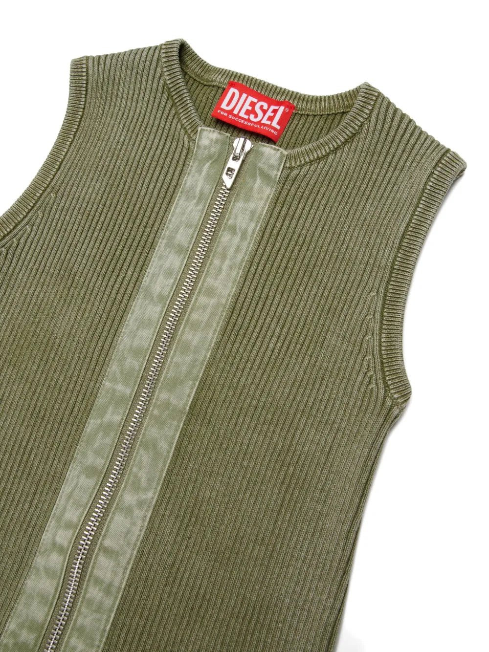 ABITO VERDE A COSTINE CON TASCHE E ZIP DIESEL - Angel Luxury