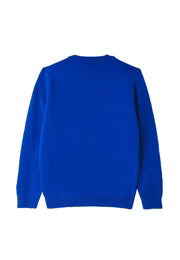 MAGLIONE BLU CON RICAMO "FARFALLE NELLO STOMACO" MC2 SAINT BARTH