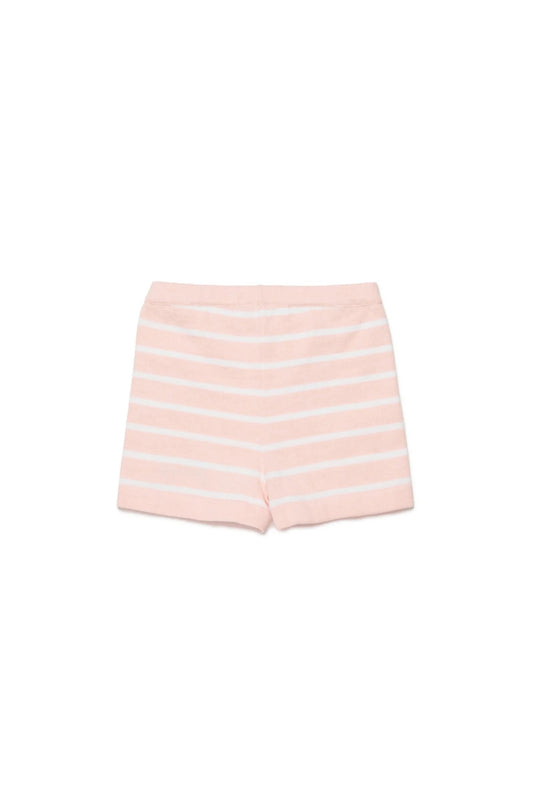 BERMUDA A RIGHE ROSA CON LOGO MARNI - Angel Luxury