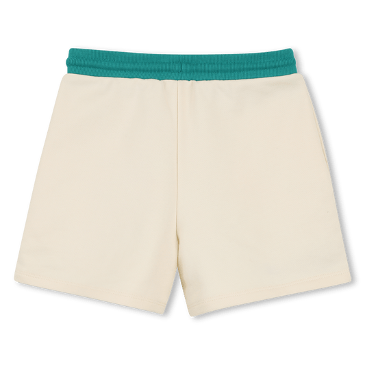 BERMUDA AVORIO CON SCRITTA IN ROSSO CLUB SOLEIL KIDS AROUND - Angel Luxury