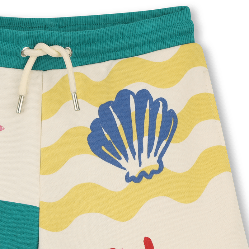 BERMUDA AVORIO CON SCRITTA IN ROSSO CLUB SOLEIL KIDS AROUND - Angel Luxury