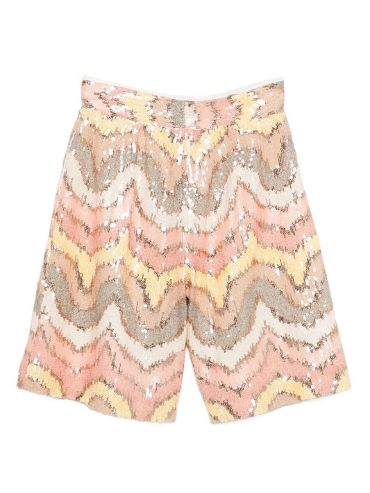 BERMUDA CON PAILLETTES MULTICOLORE MISSONI - Angel Luxury