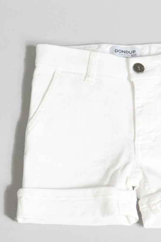 Bermuda in denim Dondup bianco - Angel Luxury