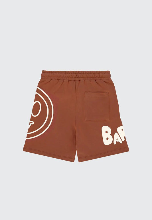 BERMUDA MARRONE CON LOGO BIANCO BARROW - Angel Luxury