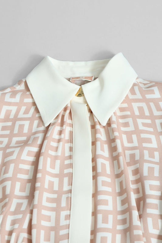 Blusa labirinto Elisabella Franchi rosa e crema - Angel Luxury