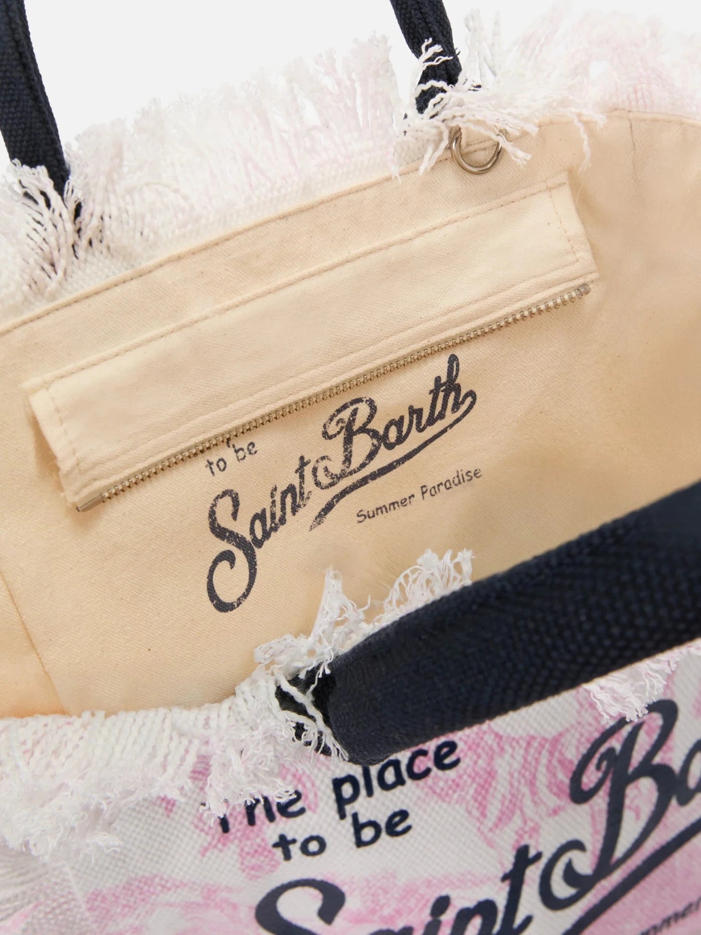 BORSA BIANCA CON FANTASIA ROSA MC2 SAINT BARTH - Angel Luxury