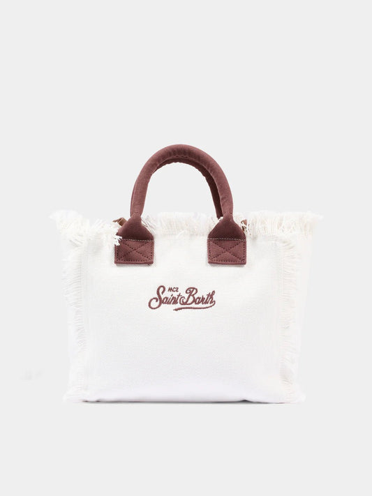 BORSA BIANCA CON LOGO ANIMALIER MC2 SAINT BARTH - Angel Luxury