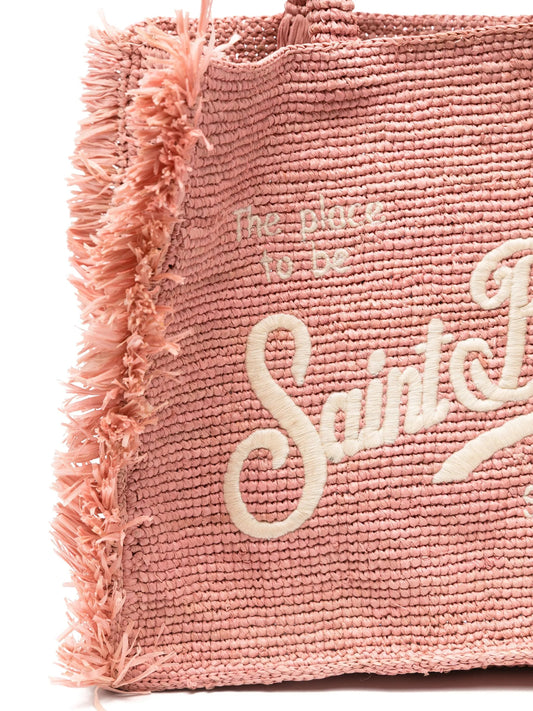 BORSA IN PAGLIA ROSA MC2 SAINT BARTH - Angel Luxury