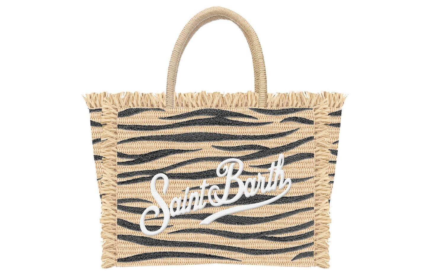 BORSA VANITY MINI ZEBRATA IN PAGLIA MC2 SAINT BARTH - Angel Luxury