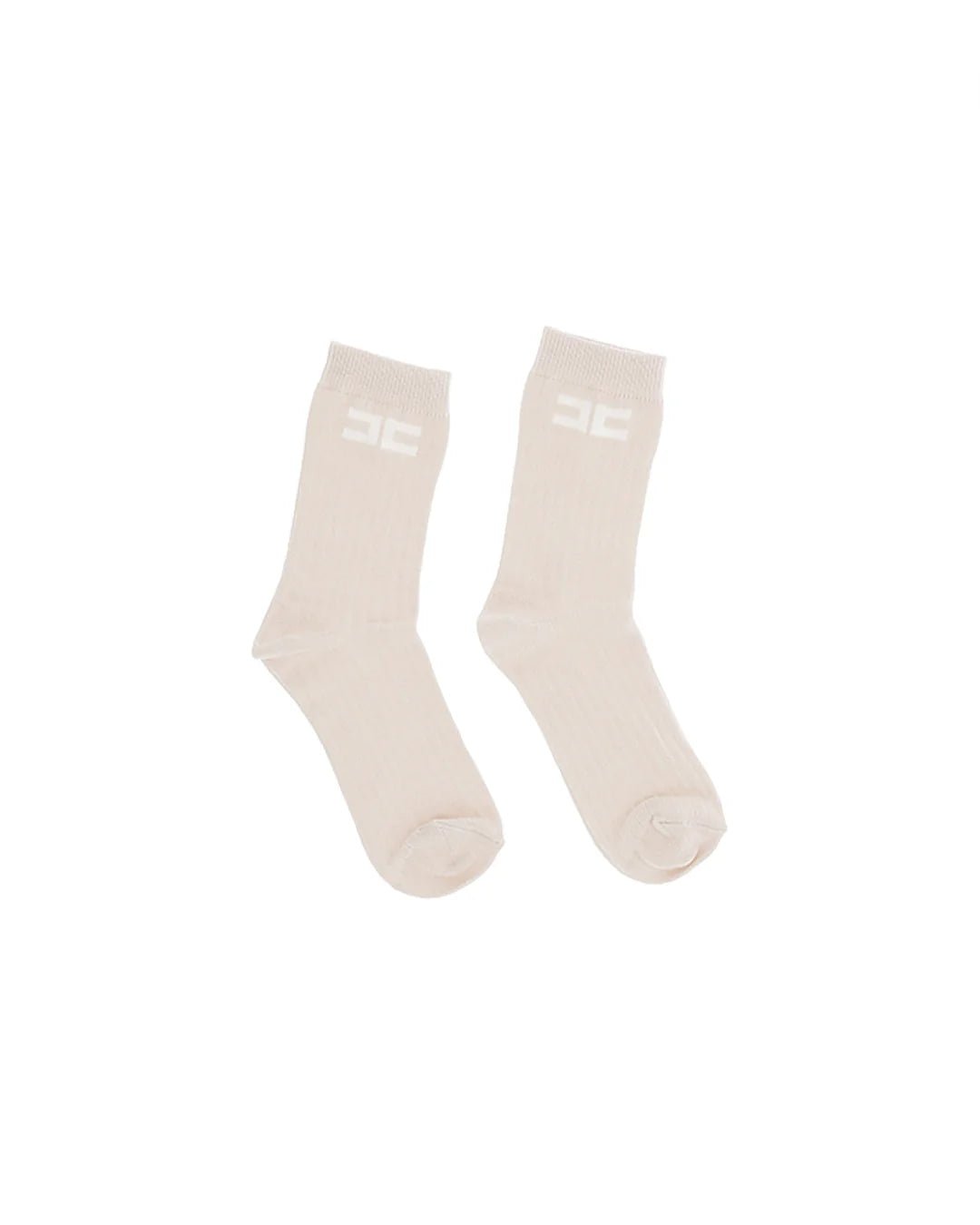 CALZINI ROSA CON LOGO AVORIO ELISABETTA FRANCHI - Angel Luxury