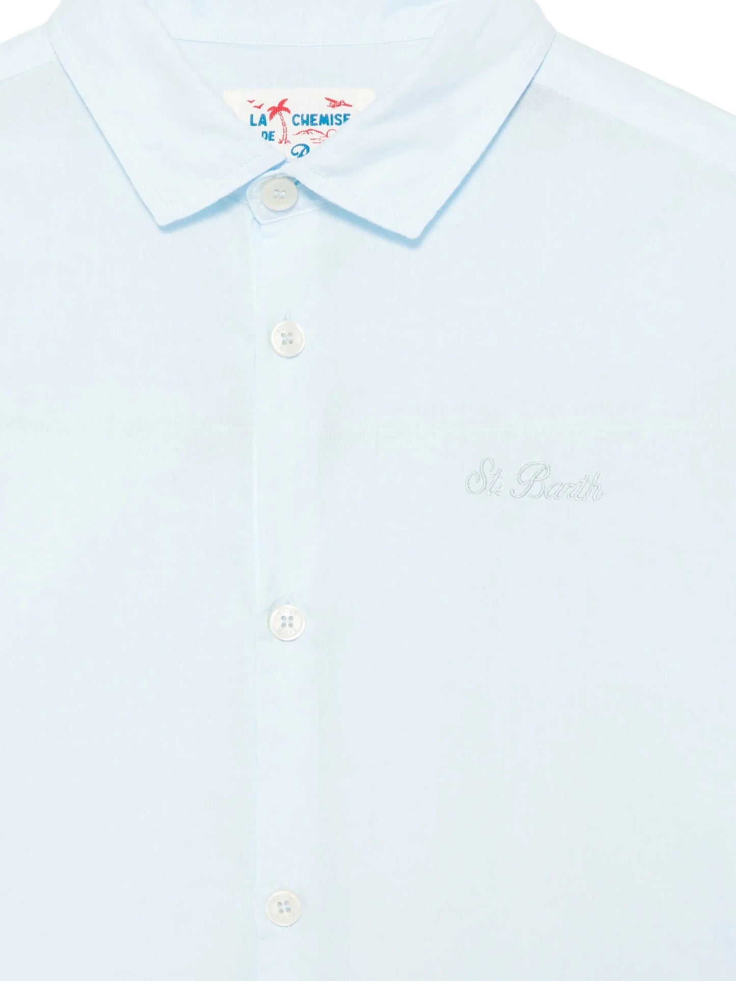 CAMICIA AZZURRA E CON LOGO MC2 SAINT BARTH - Angel Luxury