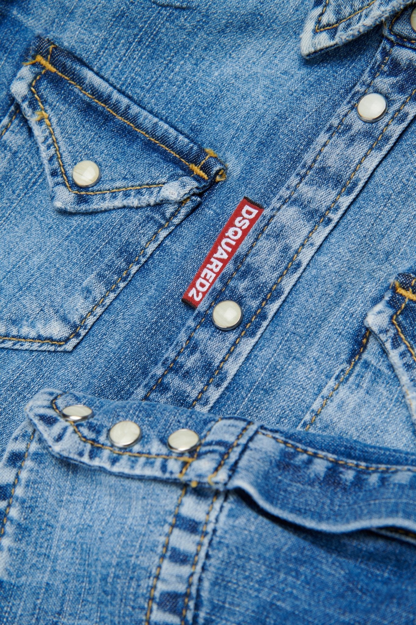 CAMICIA IN DENIM BLU DSQUARED2 - Angel Luxury