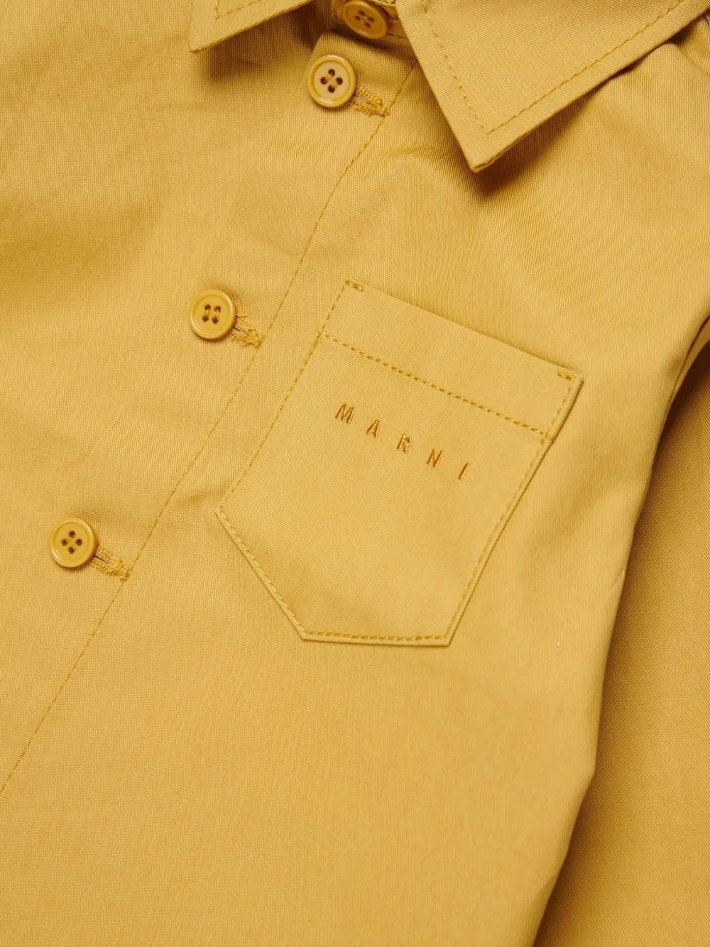 CAMICIA SENAPE CON TASCA SUL DAVANTI CON LOGO MARNI - Angel Luxury
