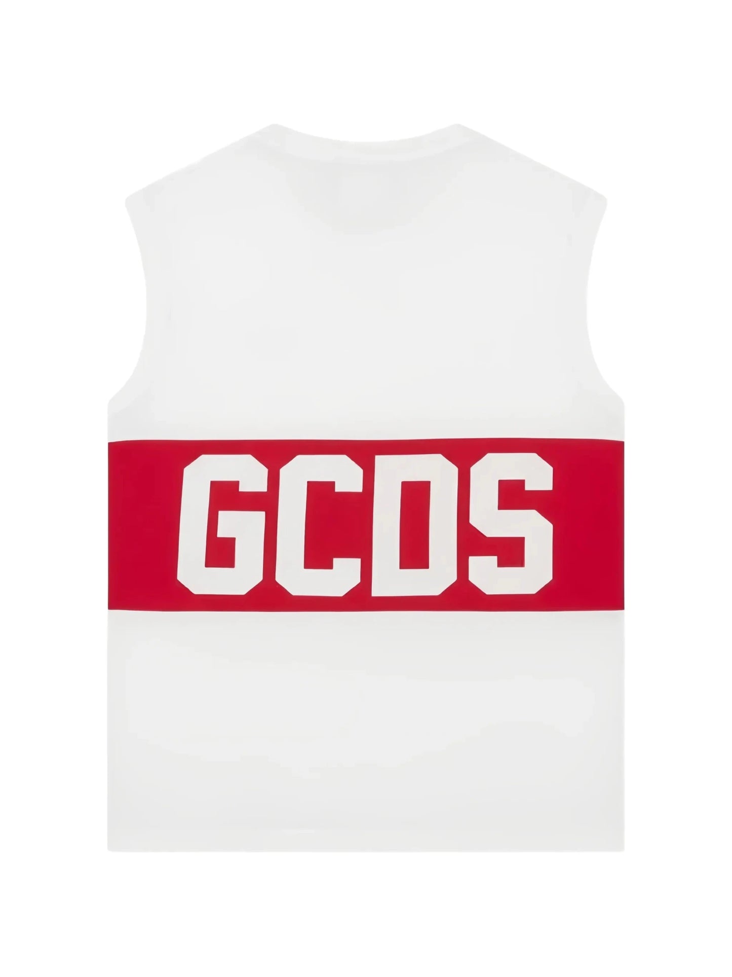 CANOTTA BIANCA CON LOGO ROSSO - BIANCO GCDS - Angel Luxury