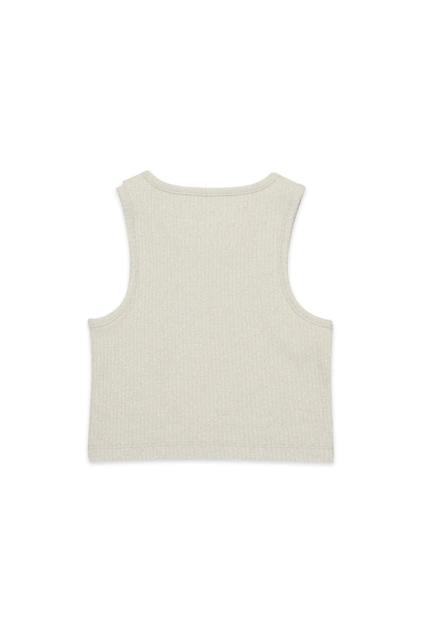 CANOTTA BRILLANTINATA CON LOGO NERO MAISON MARGIELA - Angel Luxury