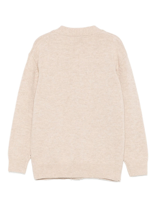 CARDIGAN BEIGE CHIARO CON SNOOPY MC2 SAINT BARTH - Angel Luxury