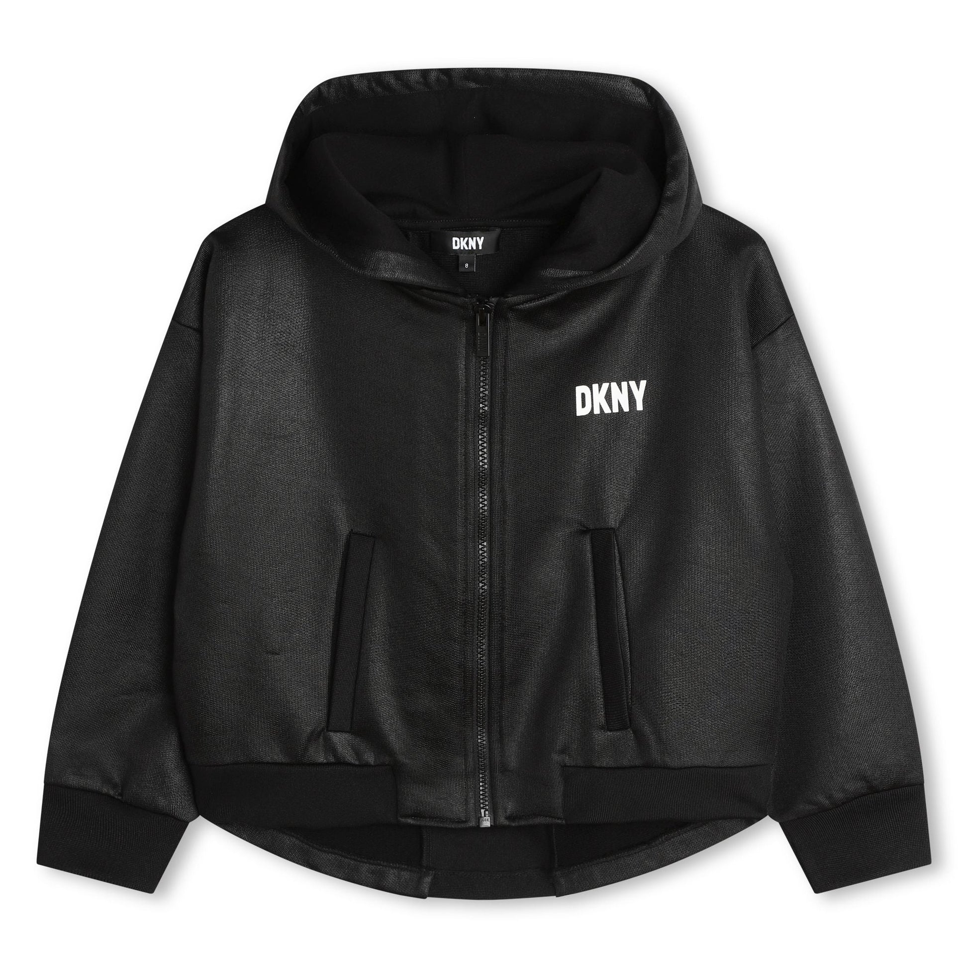 CARDIGAN NERO CON CAPPUCCIO DKNY - Angel Luxury