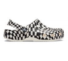 CIABATTA A QUADRI BIANCO/NERA CROCS - Angel Luxury