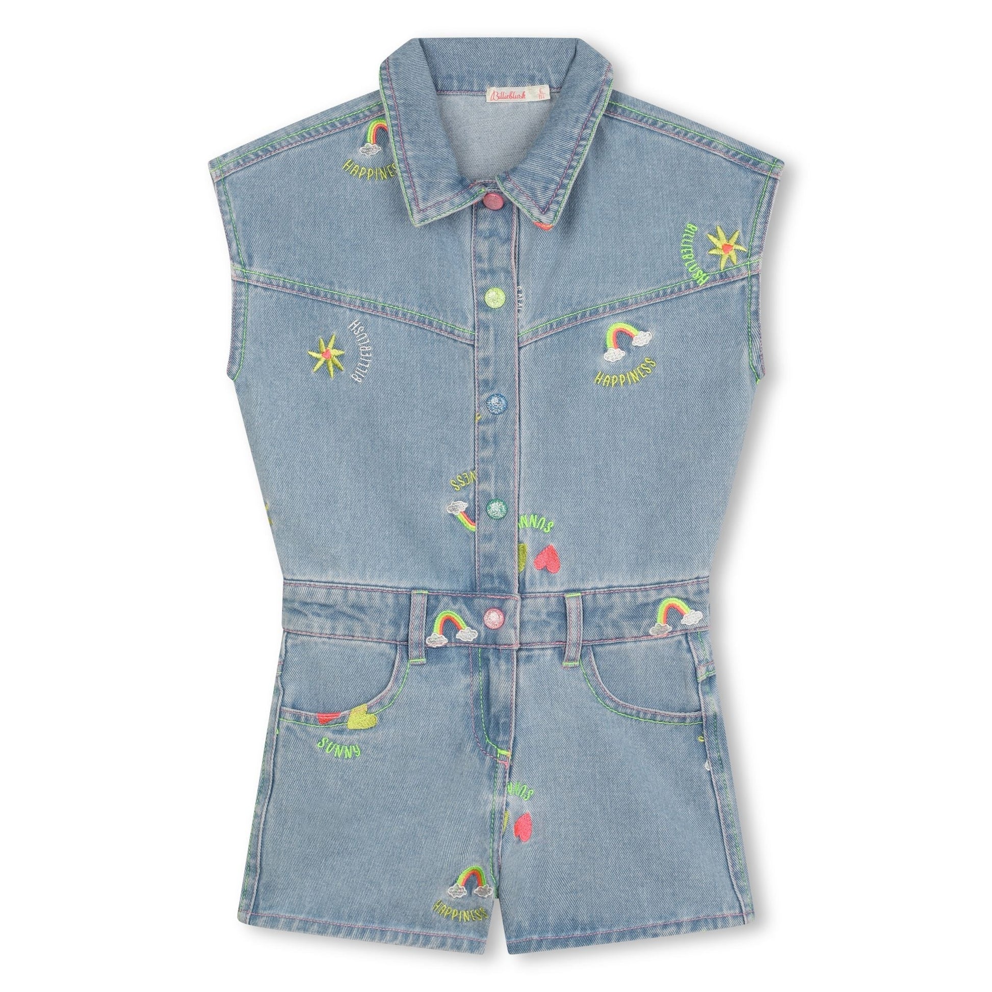 COMBISHORT IN DENIM BILLIEBLUSH - Angel Luxury