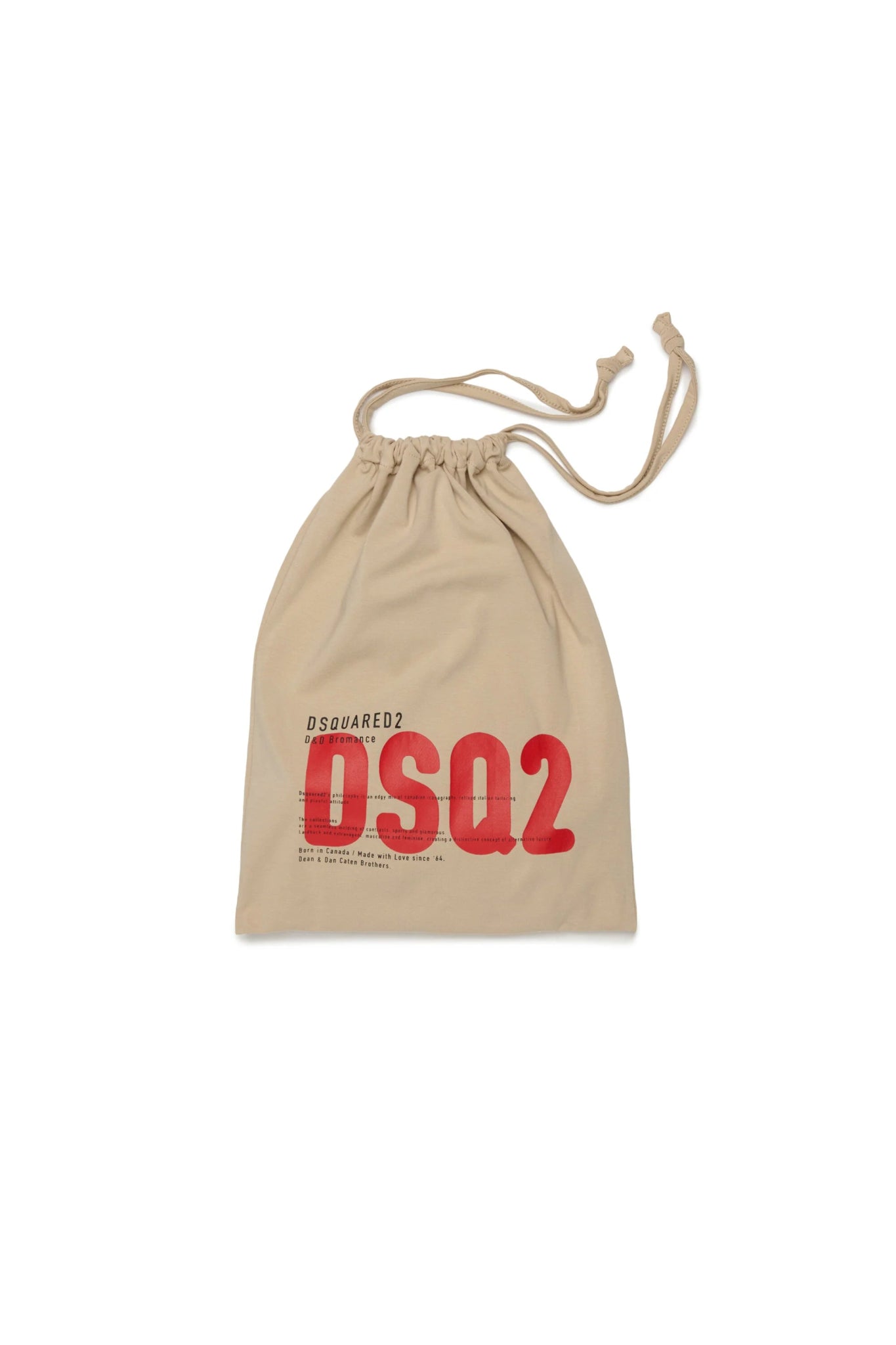 COMPLETO BEIGECON LOGO ROSSO DSQUARED2 - Angel Luxury