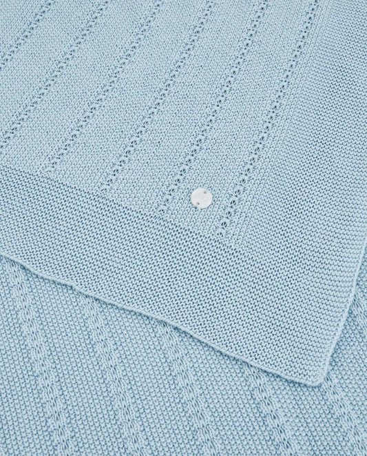 COPERTA IN LINO AZZURRA PAZ RODRIGUEZ - Angel Luxury