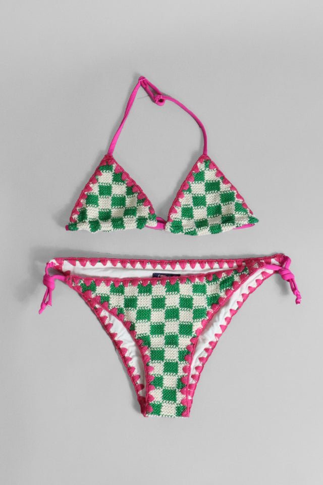 Costume 2 pezzi Mc2 Saint Barth quadri verde - Angel Luxury