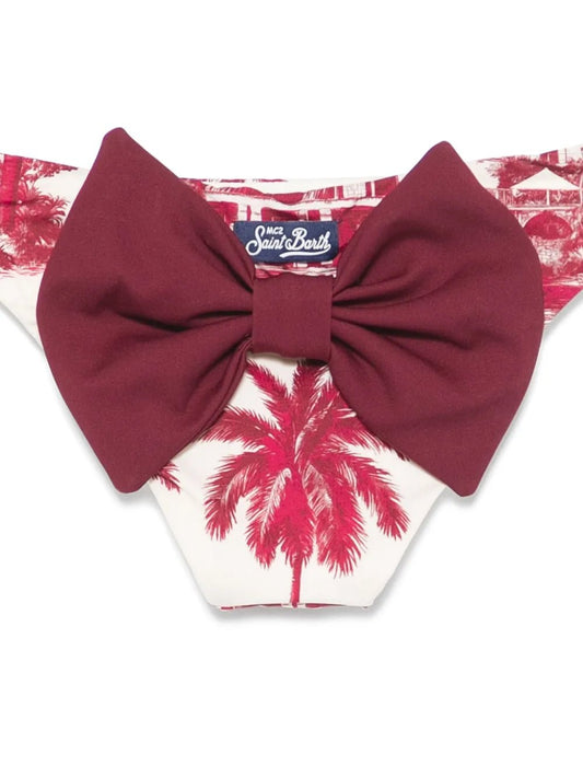 COSTUME SLIP CON FIOCCO BORDEAUX MC2 SAINT BARTH - Angel Luxury