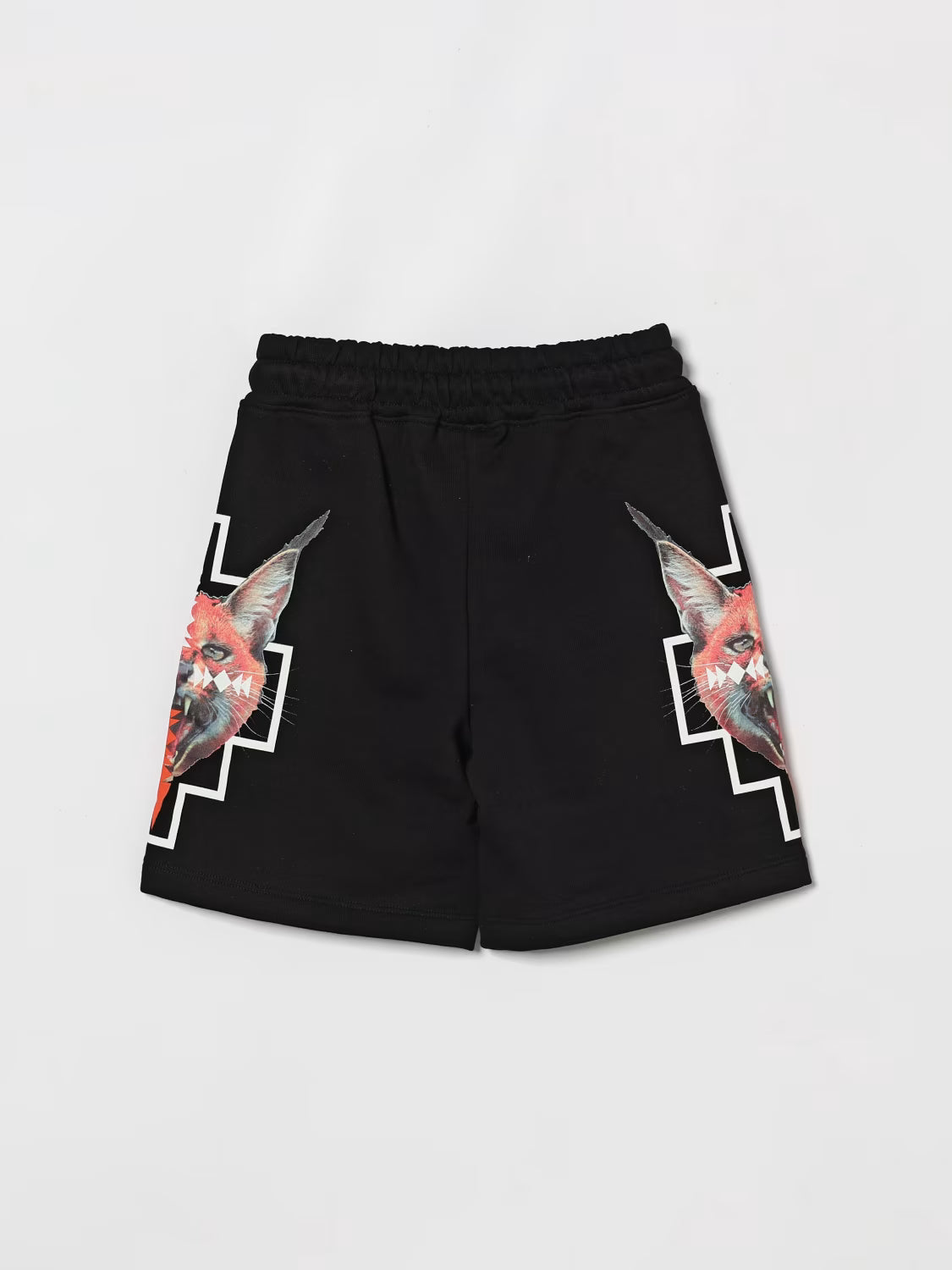 BERMUDA NERO CON STAMPA NEI LATI MARCELO BURLON