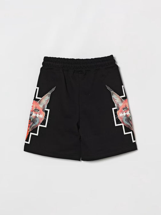 BERMUDA NERO CON STAMPA NEI LATI MARCELO BURLON