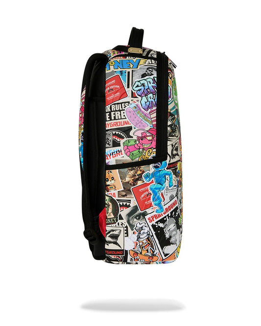 ZAINO PUNK CON ADESIVO A FORMA DI SQUALO SPRAYGROUND
