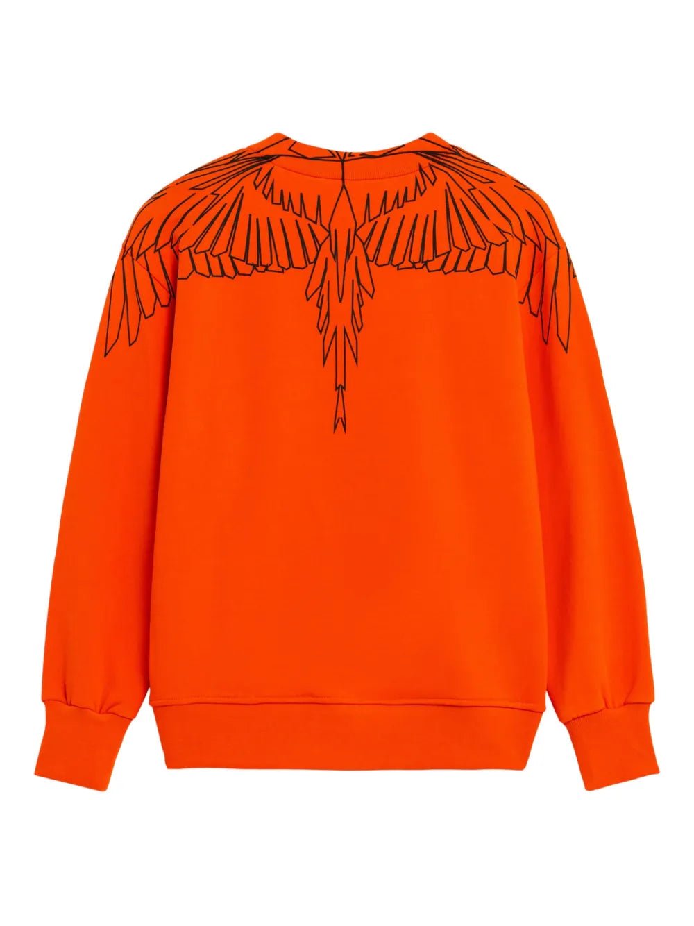 FELPA ARANCIONE CON STAMPA NERA MARCELO BURLON - Angel Luxury