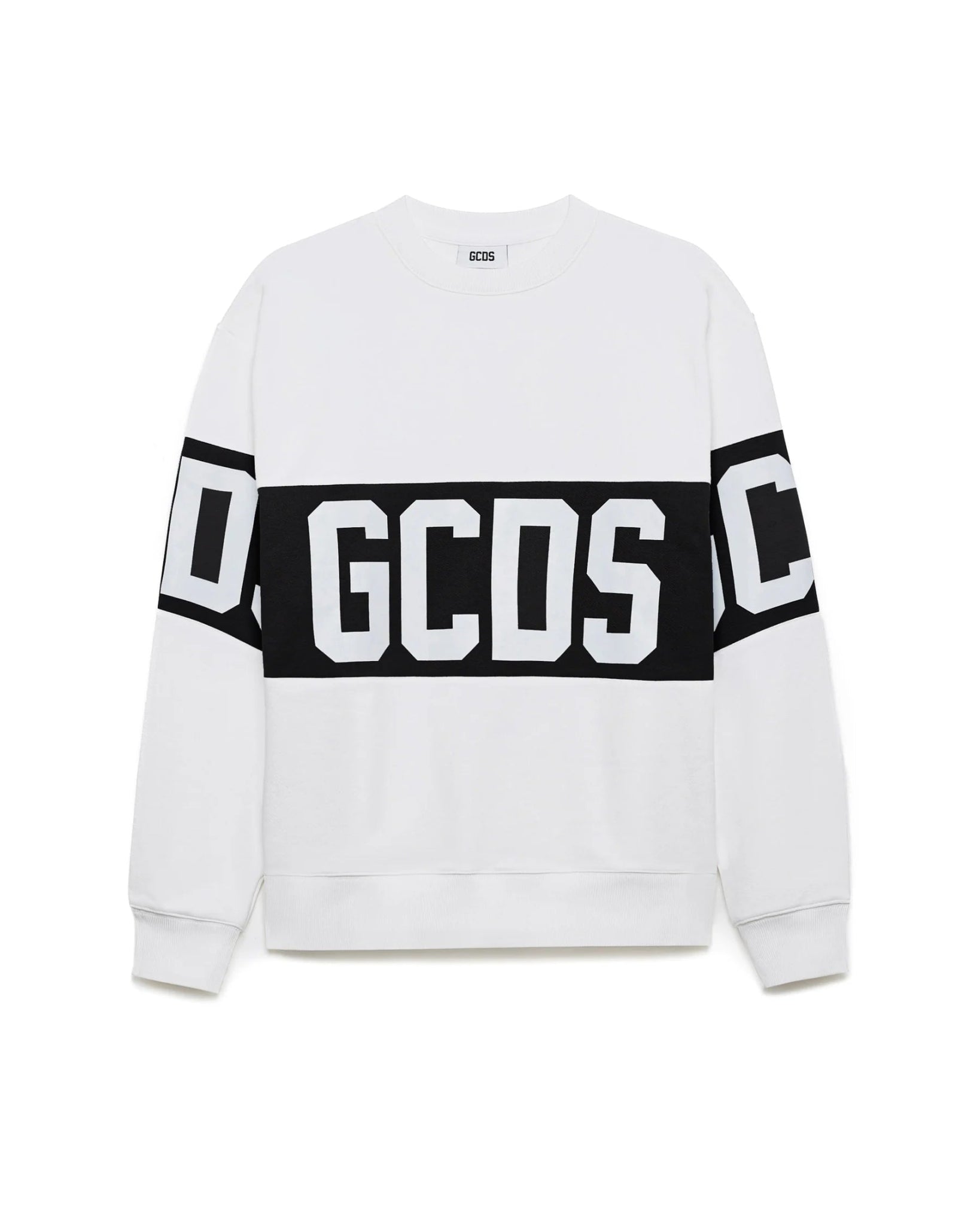 FELPA BIANCA CON LOGO NERO GCDS - Angel Luxury