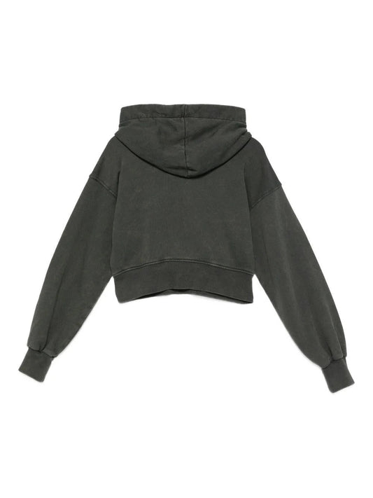 FELPA CON CAPPUCCIO GRIOGIO CON LOGO MSGM - Angel Luxury