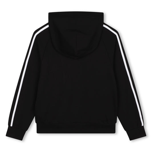 FELPA CON ZIP E CAPPUCCIO NERA DKNY - Angel Luxury
