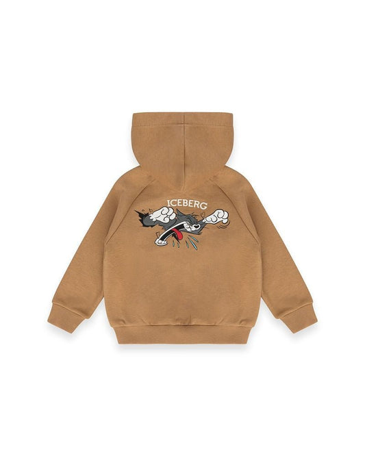 FELPA CON ZIP SABBIA ICEBERG - Angel Luxury