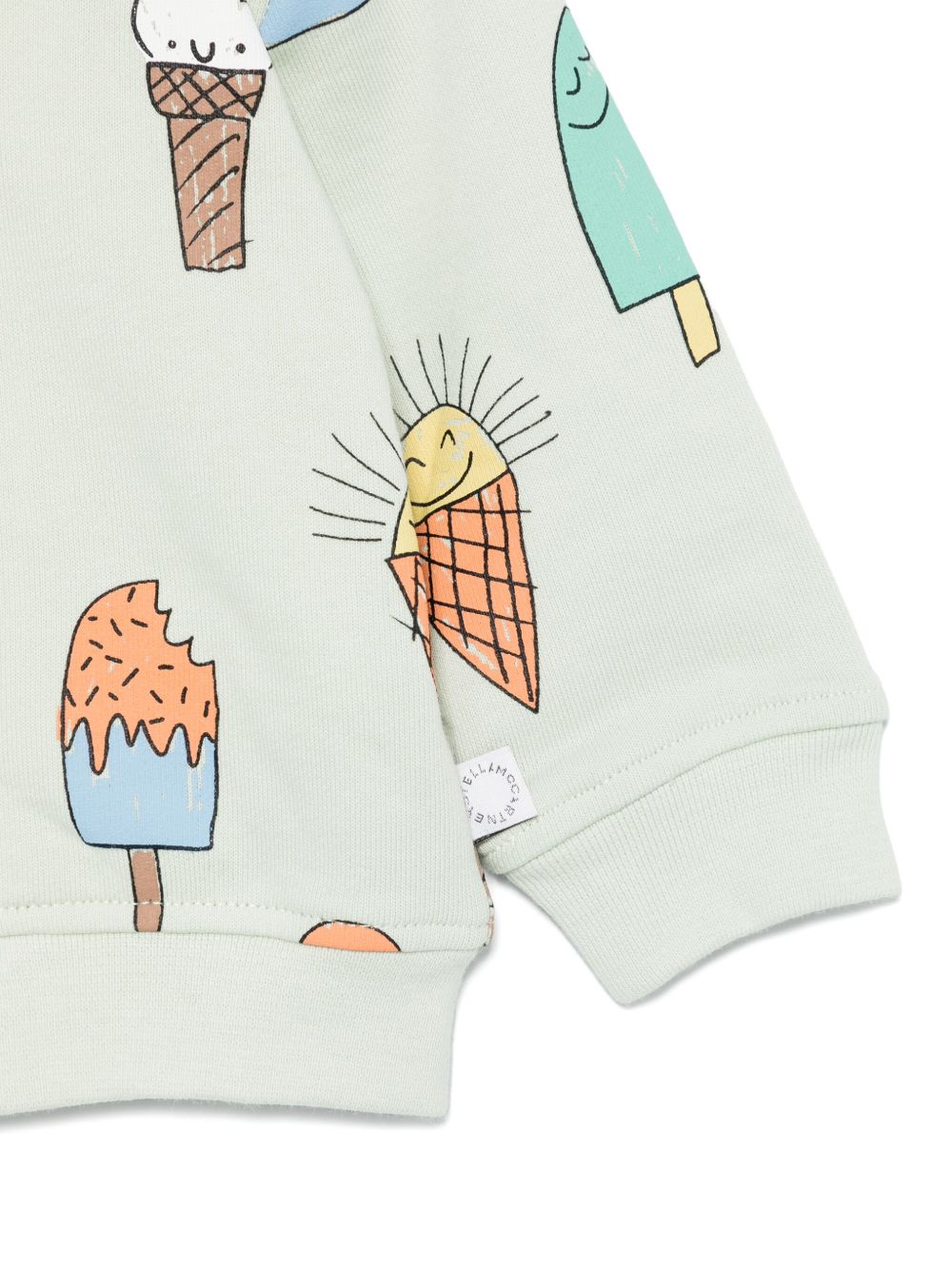 FELPA CON ZIP VERDE CON FANTASIA GELATI STELLA MCCARTNEY - Angel Luxury