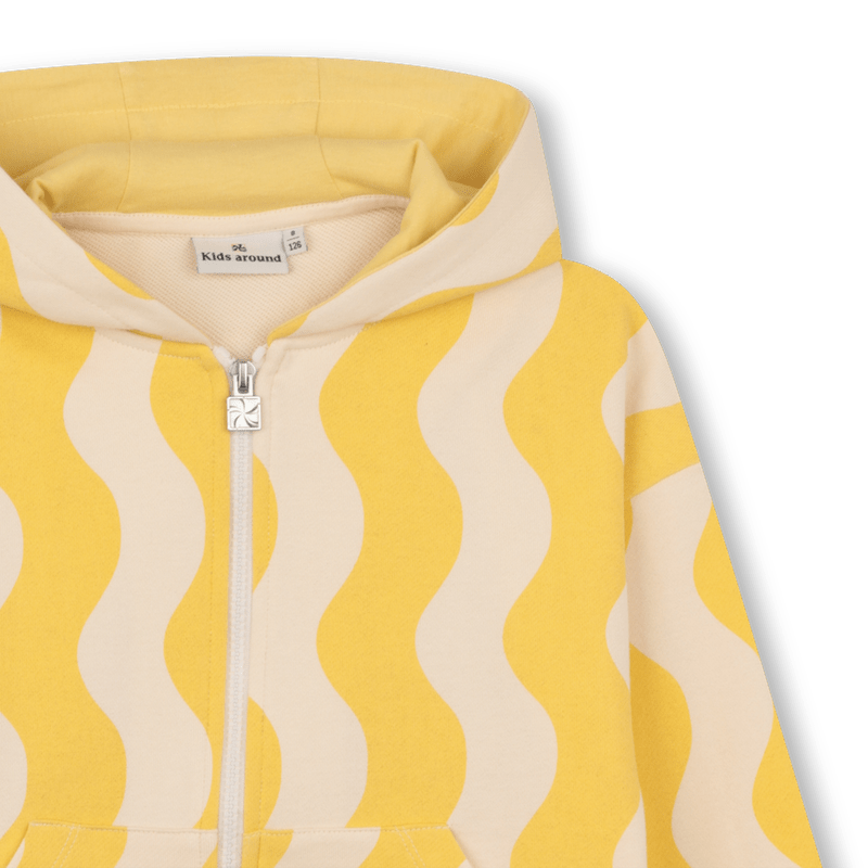 FELPA GIALLA/AVORIO CON STAMPA SUL RETRO ROSSO CLUB SOLEIL KIDS AROUND - Angel Luxury