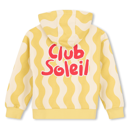 FELPA GIALLA/AVORIO CON STAMPA SUL RETRO ROSSO CLUB SOLEIL KIDS AROUND - Angel Luxury