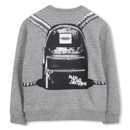 FELPA GRIGIA CON FANTASIA SUL RETRO LOGO MARC JACOBS - Angel Luxury