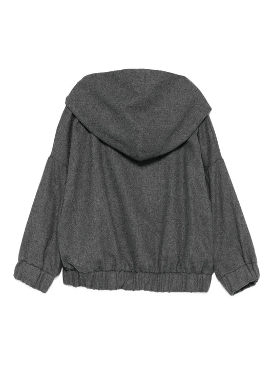 FELPA GRIGIA CON ZIP DOUUOD - Angel Luxury
