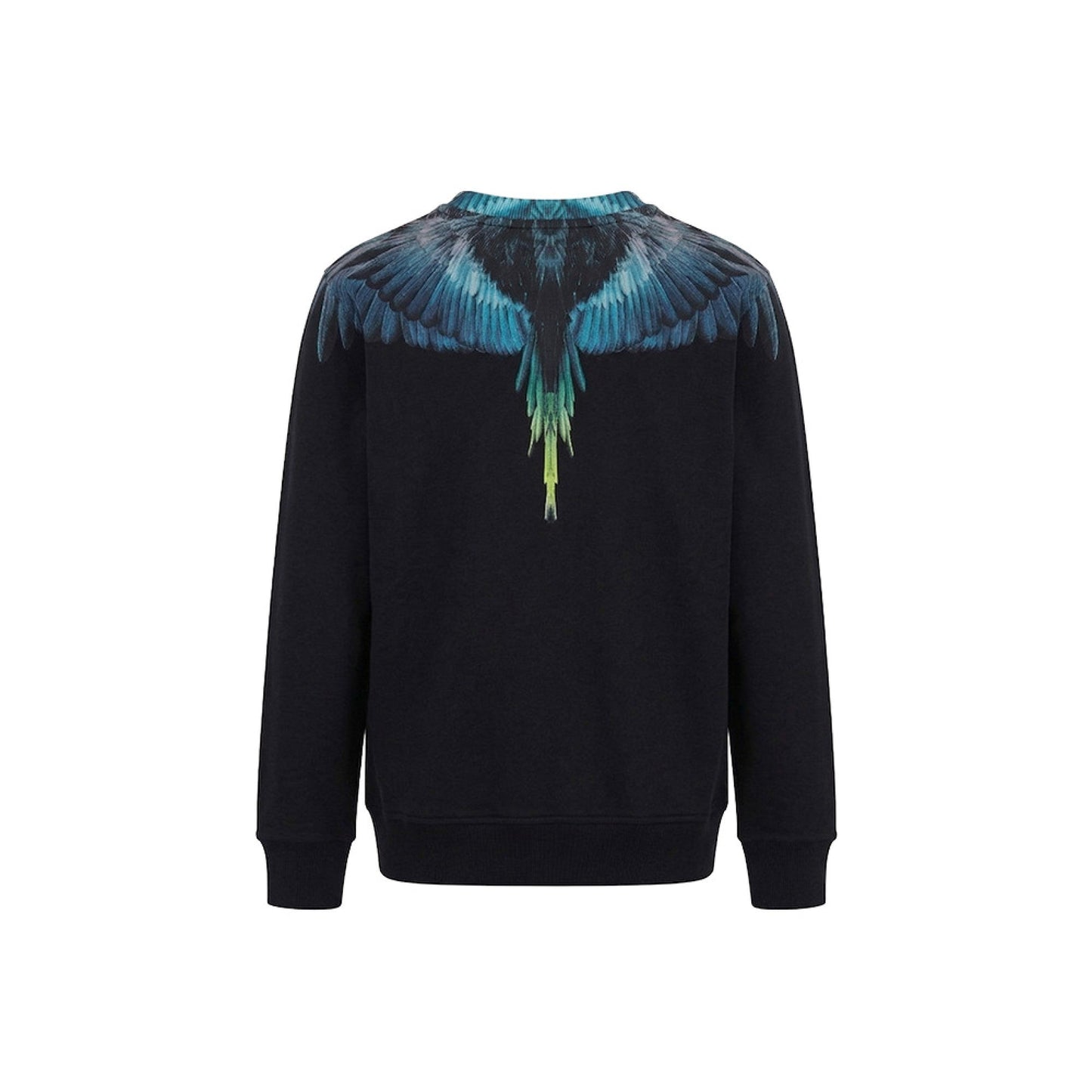 FELPA NERA CON STAMPA MARCELO BURLON - Angel Luxury