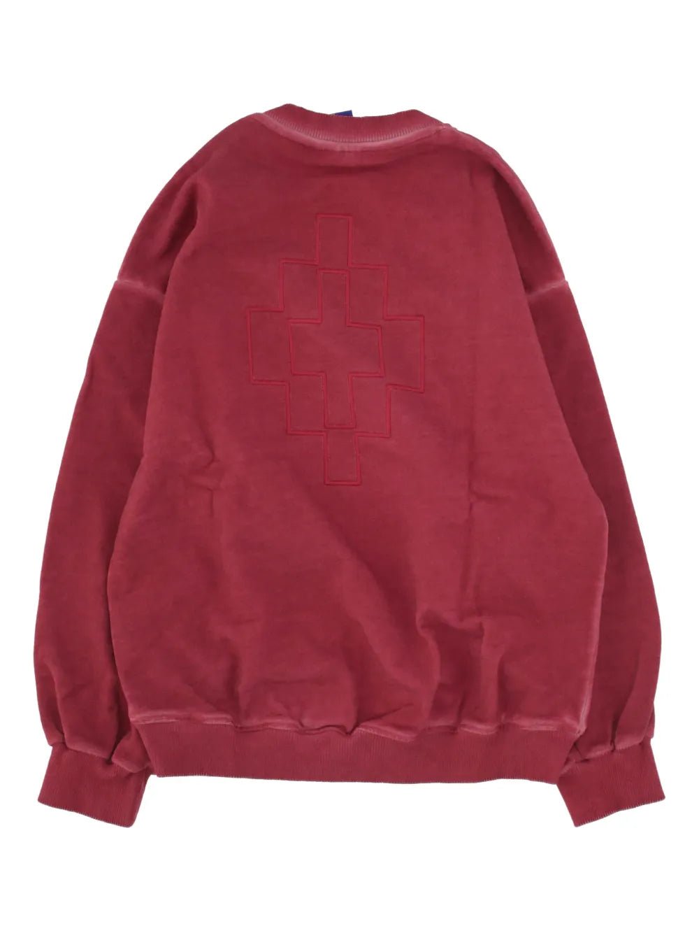 FELPA ROSSA CON SCOLLO A V E LOGO MARCELO BURLON - Angel Luxury